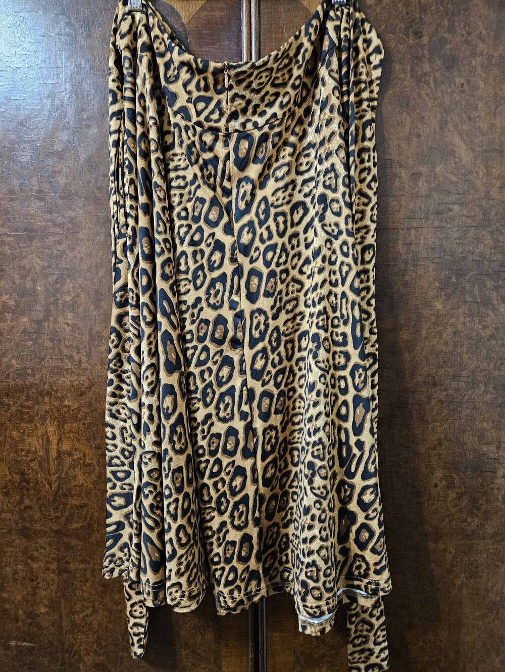 Leopard Print Circle Skirt - Tan and Black - Picture 3 of 9
